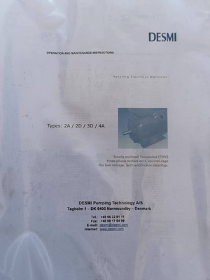 Документация для судового насоса DESMI модели NSA